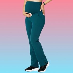 MANDELA SCRUBS MATERNITY CARGOS - CARIBBEAN BLUE - MEDIUM TALL